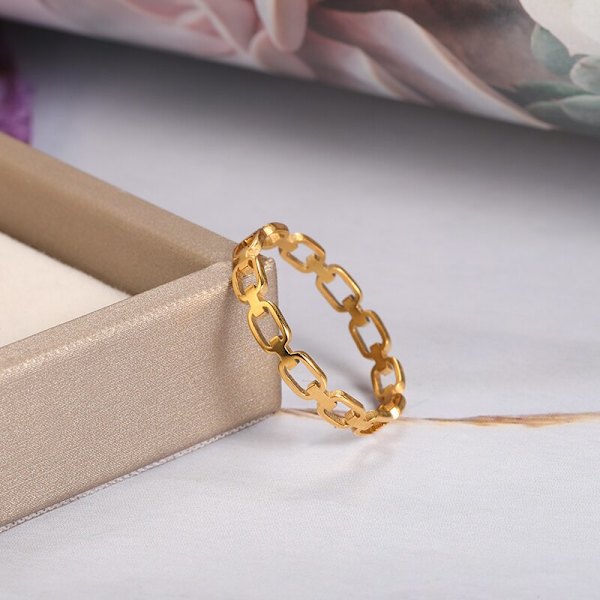 Rostfritt stål Guld Färg Ringar För Kvinnor Män Minimalism Smycken Söta Enkla Hjärt Ringar Bröllopspresenter Gratis Frakt JZ3611g