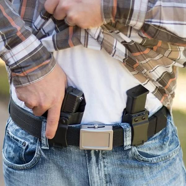 Tactical IWB OWB 9 mm .40 universal bältesklämma Enkel dubbel stack magasinpåse hölster Mag-hållare för pistolpistol Double Stack