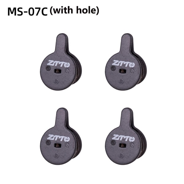 ZTTO MTB 4 par halvmetalliska skivbromsbelägg för cykel för M8020 M6100 MT200 Universal E9 DB ER MT6 MT4 Cykeltillbehör MS-07C(HOLE)