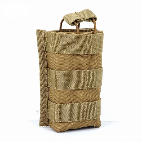 Outdoor Tactical Magazine Molle Pouches AK AR Jaktgevär Pistol Ammo Mag Bag Hölster M4 Dual Storage Bag Airsoft Diverse Bag khaki-Single