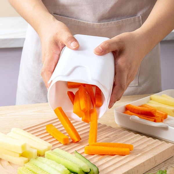 Gurkskärare Multifunktionell grönsakshackare manuell jordgubbskärare Morotsstav Hushållsredskap för frukt och grönsaker Cucumber Slicer