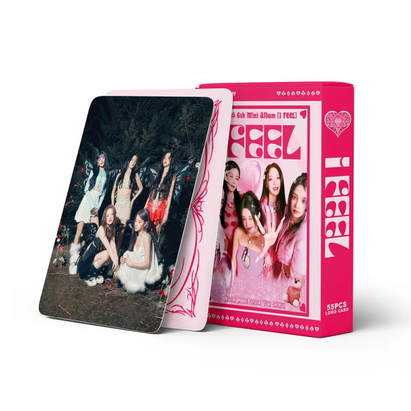 55st/kartong Kpop GIDLE Nytt album JAG KÄNNER fotokort I am FREE-TY lomo-kort IVE Vann Young MÖRKBLODS-fotokort 06