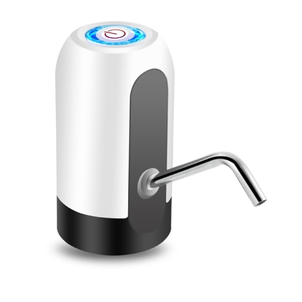 Bärbar vattenflaskpump USB laddning Elektrisk vattendispenser Pumpflaska Vattenpump Automatisk switch dricksautomat white