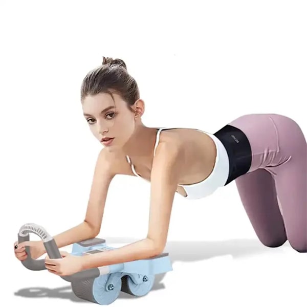 Intelligent Counting Upgrade 2 i 1 Plank Trainer Core Fitness Automatisk Rebound Buken Roller Armbågsstöd Buken Wheel