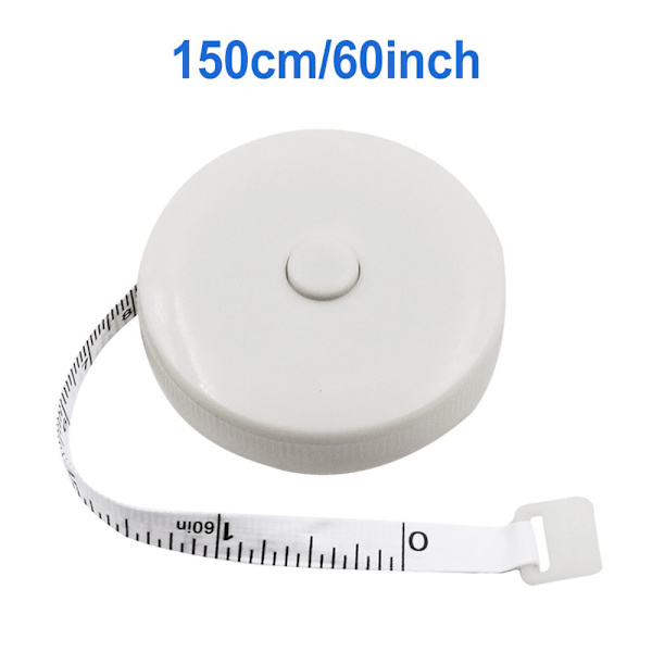 150 cm Bandmätare Skräddarlinjal Nyckelring Mätband Kläder White Black letter