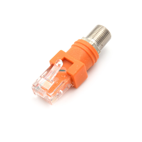 Ny F hona till RJ45 hane koaxial coax fatkopplingsadapter R