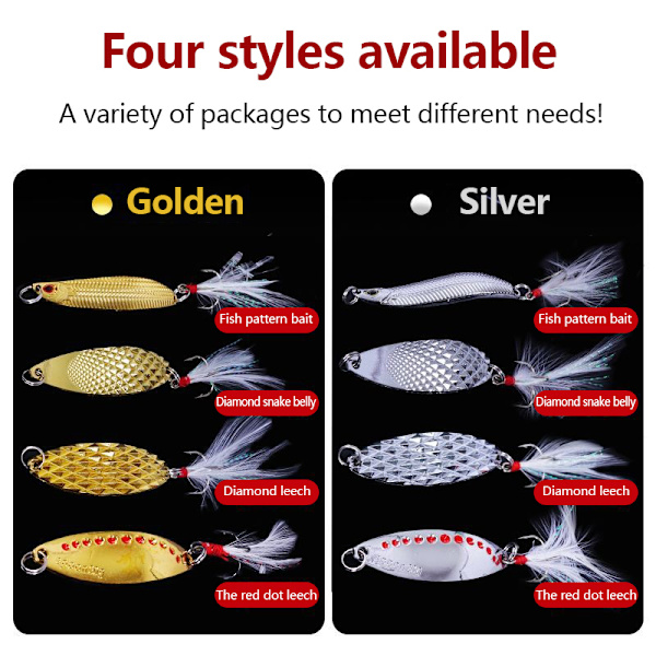 Luya Långräckt Paljettbete 3-20G Med Krokfjäder Cocker Mou silvery Leech Sequins 10g