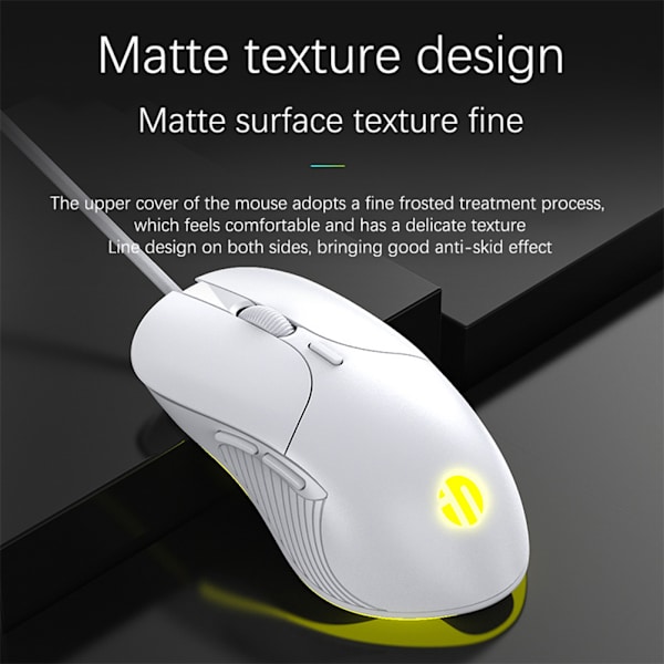 Profession Wired Gaming Mouse 6 Knappar 4800 DPI LED Optisk US Black