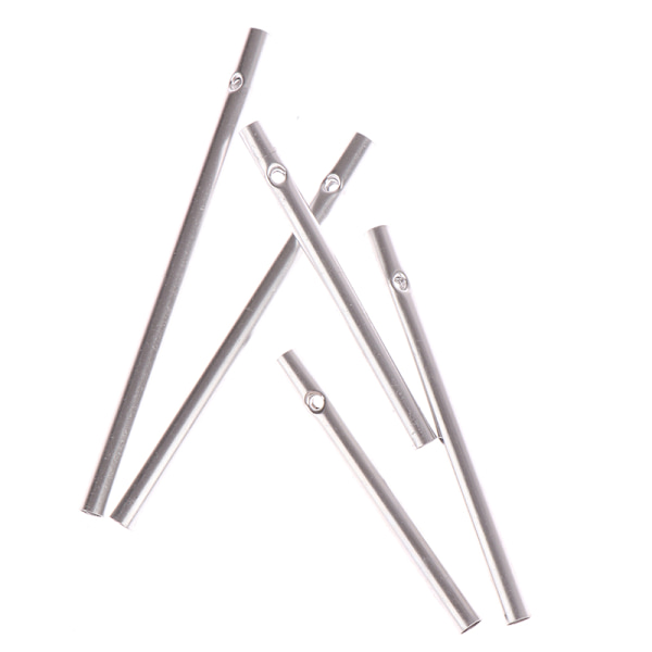 5 st Olika längder Wind Chime Tubes Set Silver Tone Wind Chi