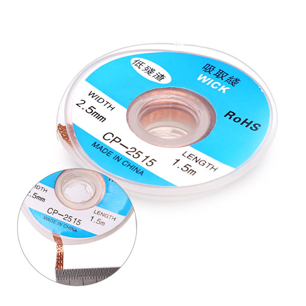 5m CP-2015 Sugband Sugledning Låg resthalt Rengöringsfri tenn 3.0mm