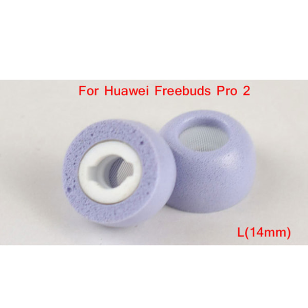 1 par silikonöronsnäckor Memory Foam -öronsnäckor för Freebuds Pro 2 Purple L