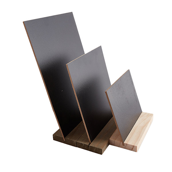 Anslagstavla Displayskylt Träbas Prislapp Svart Chalkboa 22.5*15.5CM