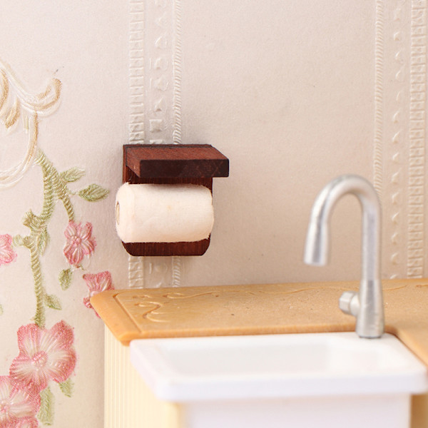 1:12 Dollhouse Miniature Tissue Paper Roll Paper with Stand Mod
