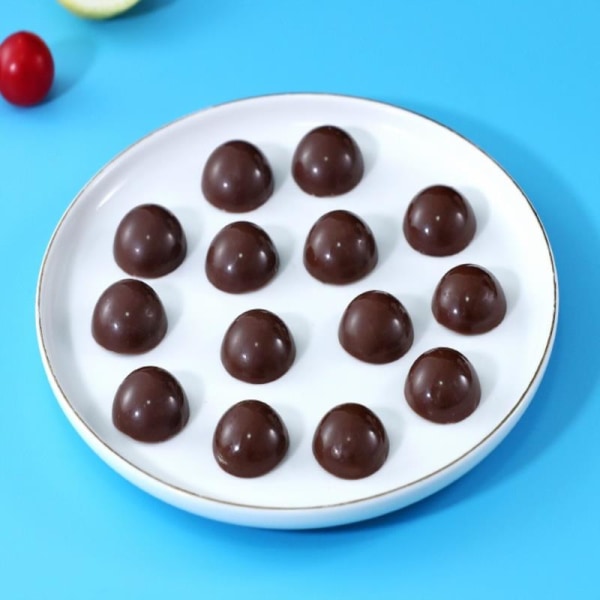 14 hål Half Ball 3D Polykarbonat Chokladformar Choklad