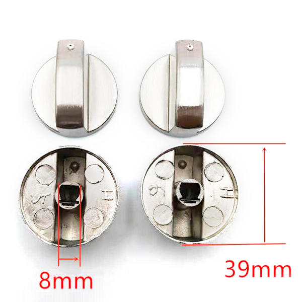 6mm Universal Silver Gasspis Kontrollknappar Adaptrar Ugnsswitch