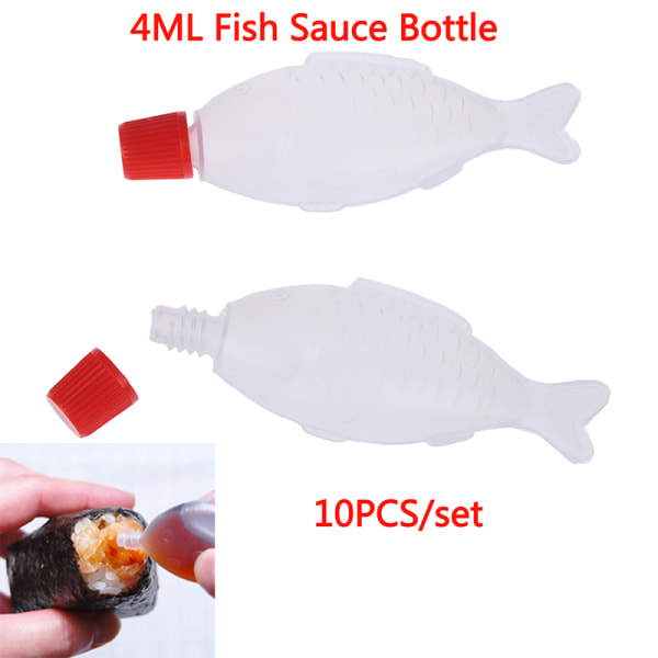 10 st 4 ml fisksås flaska Sushi Tool Kryddor Senap Dispen