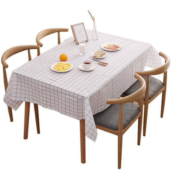 Rectangula Grid Printed Duk Vattentät Oljetätt Kök Coffee 90*137cm