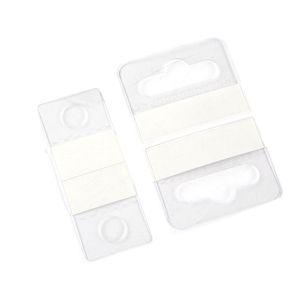 100 st PVC Spår Hål Självhäftande hängetiketter Krok Merchandise Box Ba A3