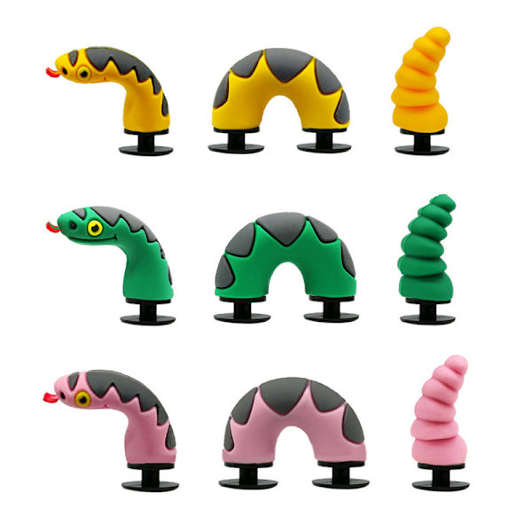 1Set Parodi Cartoon Kina Dragon Skospänne DIY Skotillbehör A2