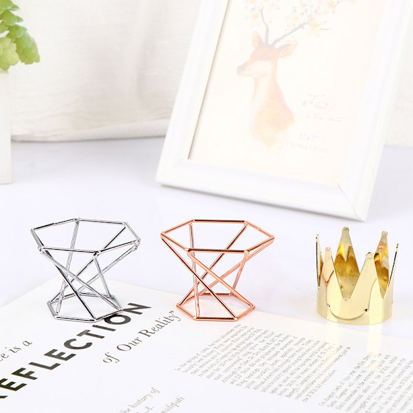 Display Stand Base För Crystal Ball Glas Globe Marbles Sphere Gold