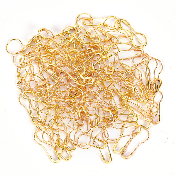 100st Pins Calabash Bulb Kalebass Form Metallklämmor Stickning Stit Silver