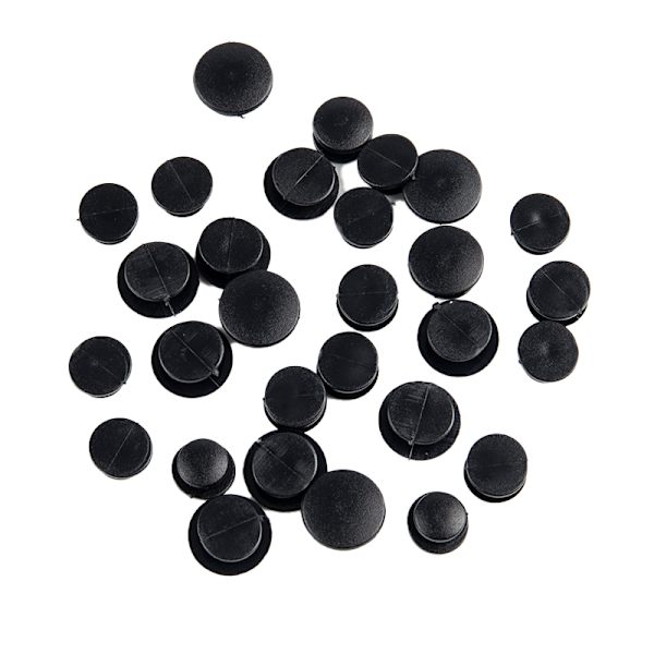 25st svart knappprydnad för DIY-skor Charms dekoration Cra 10mm