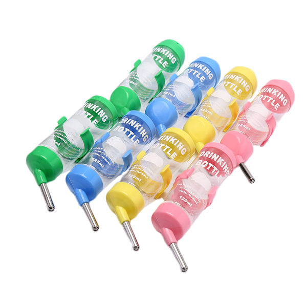 125ml Plast Hamster Drinker Vattenflaska Dispenser Hängande Pe random color