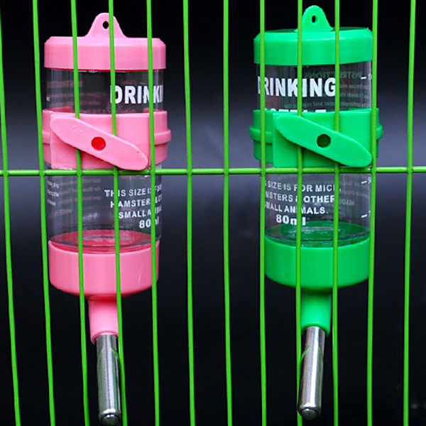 Plast Hamster Drinker Vattenflaska Dispenser Matare Hängande F Blue