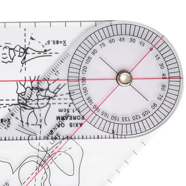 Multi-linjal Goniometer Vinkellinjal Ortopedi verktygsinstrument 1pc