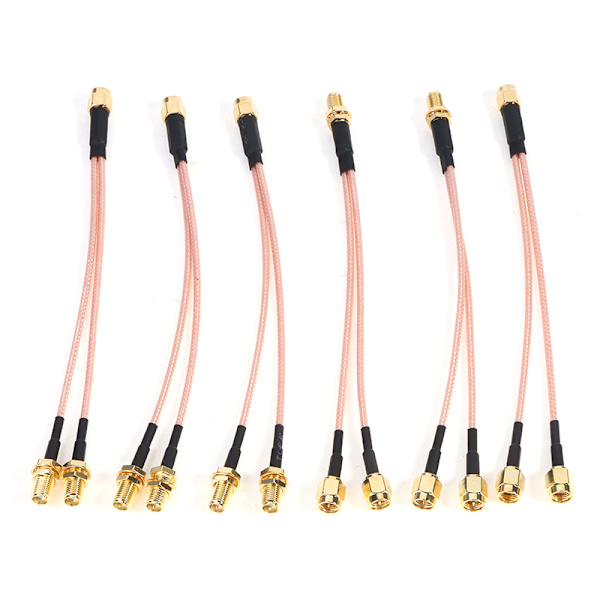 SMA till 2X SMA Hane Hona Y-typ Splitter Combiner Jumper Cable C