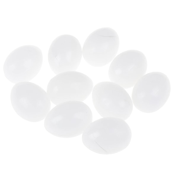 10 st Vit massiv plast solid duvaägg Dummyägg Hatchin