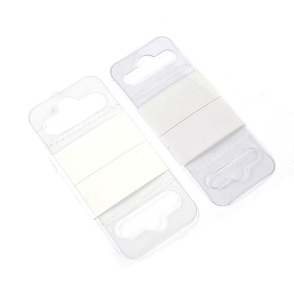 100 st PVC Spår Hål Självhäftande hängetiketter Krok Merchandise Box Ba A3