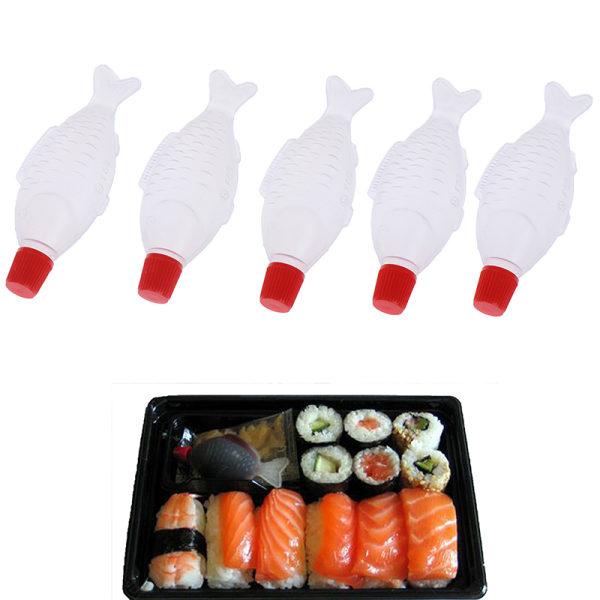 10 st 4 ml fisksås flaska Sushi Tool Kryddor Senap Dispen