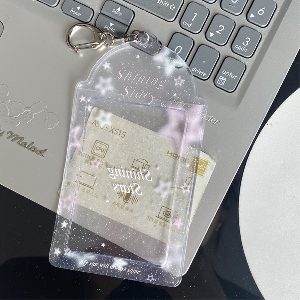 Transparent Glitter e 3 tums fotokortshållare Idol Card Display A1