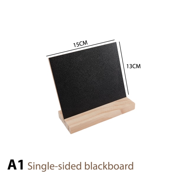 Anslagstavla Displayskylt Träbas Prislapp Svart Chalkboa 15*13CM