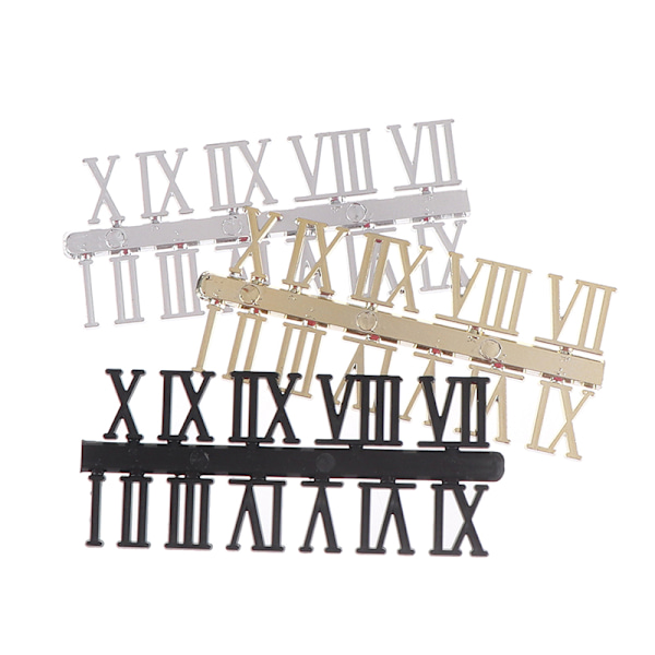 1 set romerska siffror DIY Digital Replacement Gadget Repair Clock Gold