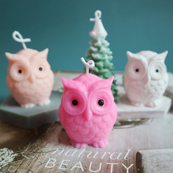 Owl Candle Form för ljustillverkning DIY handgjorda molds P