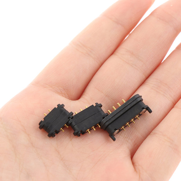 1 par magnetisk Pogo-stiftkontakt 2P 3P 4P 2,5 mm fjäderbelastad 2P