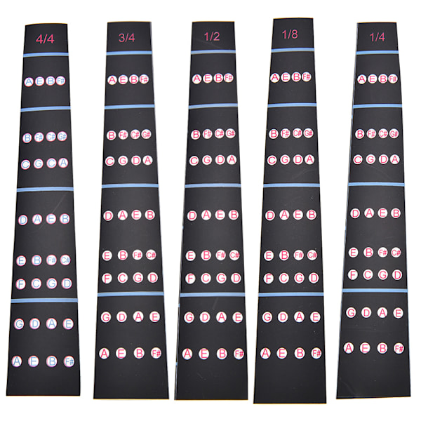 1/8-4/4 Violin Intonation Stickers Gripbräde Marker Nybörjare L 3/4