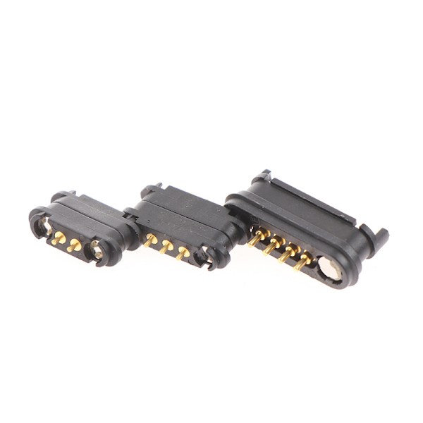 1 par magnetisk Pogo-stiftkontakt 2P 3P 4P 2,5 mm fjäderbelastad 2P