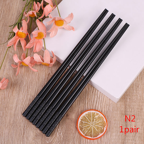 1 par pinnar Alloy halkfria Sushi Sticks Set Present N2
