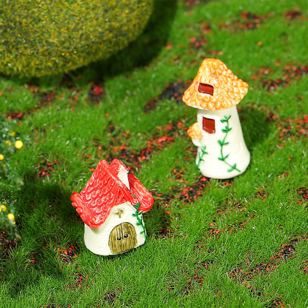 Husfigur Mikro Landskap Heminredning Miniatyr Fairy Garde Yellow