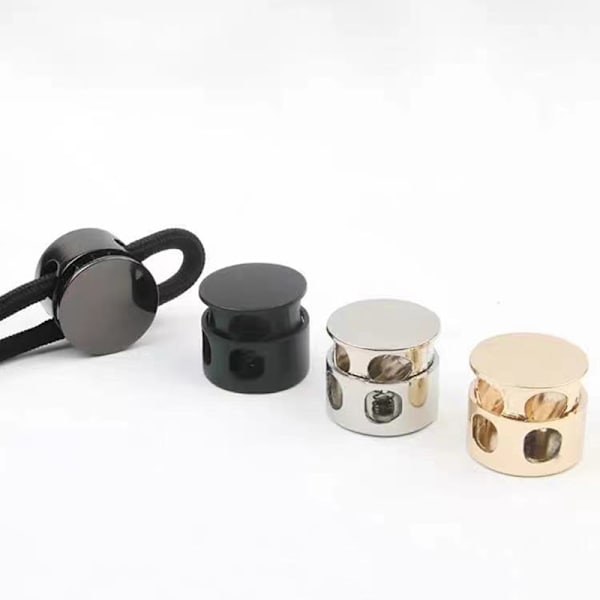 10 st Sladdlåsklämma Toggle Clip Stopper Spännen för Paracord Gray