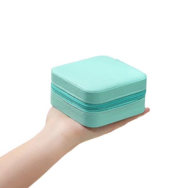 Smycken Display Rese Smycken Case Lådor Bärbar Smyckeskrin Blue
