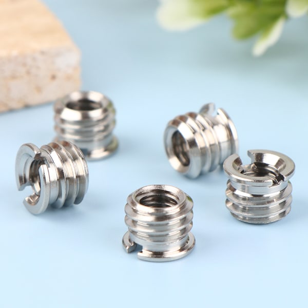 5 st kameraskruvmutter 1/4 till 3/8 tums omvandlingsskruvar Standard A 5Pcs
