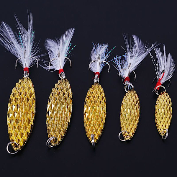Luya Långräckt Paljettbete 3-20G Med Krokfjäder Cocker Mou golden Diamond Leech 20g