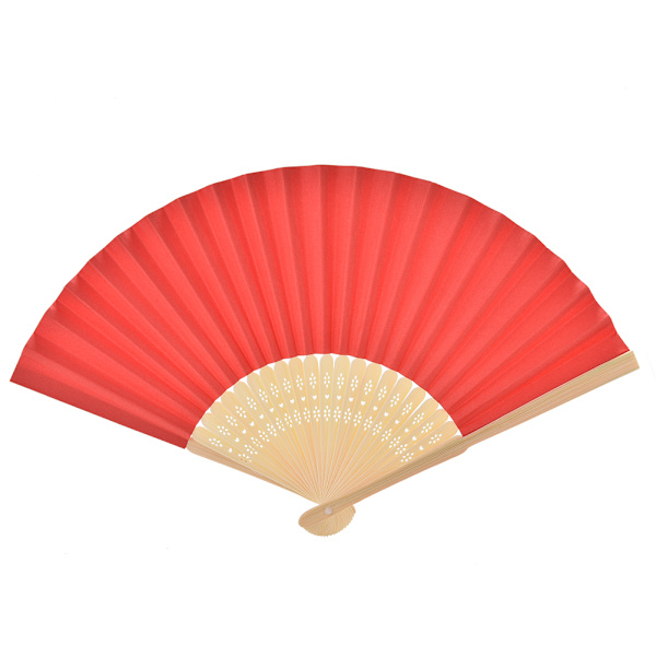 Folding Bamboo Fan Retro Hand Paper Fans Bröllopsdansdekor Red