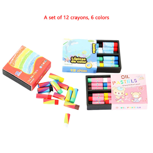 1Set 1:12 Dollhouse Miniatyr Crayon Färg Pennlåda Modell Kid Red