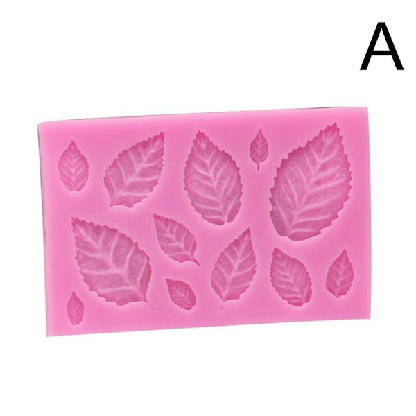 Rose Leaf Silikon form blad Fondant DIY tårt dekoration Tool A