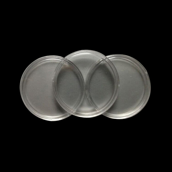 10 st 40 mm applicerade genomskinliga runda fodral Myntförvaringskapslar Håll